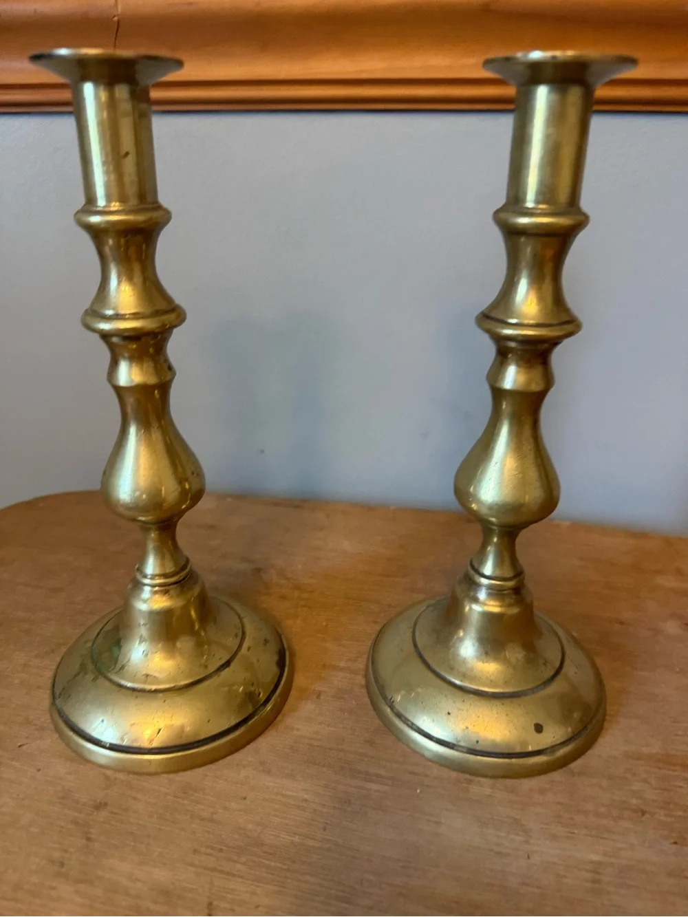 Set of two vintage 9” Brass Candlestick Pair - Timeless brass  Home Accent